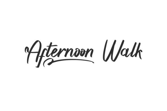 Afternoon Walk Font: A Casual Script for Campaign Warmth