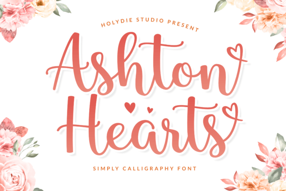 Ashton Hearts Font: Joyful Script for Handmade Labels & Invitations