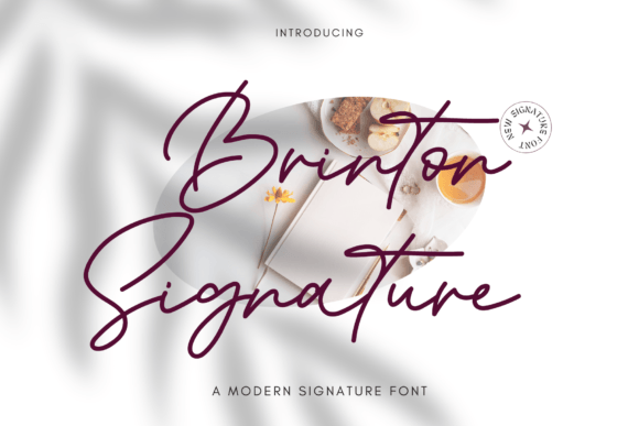 Brinton Signature: A Modern Script Font That Elevates Real Small Business Branding