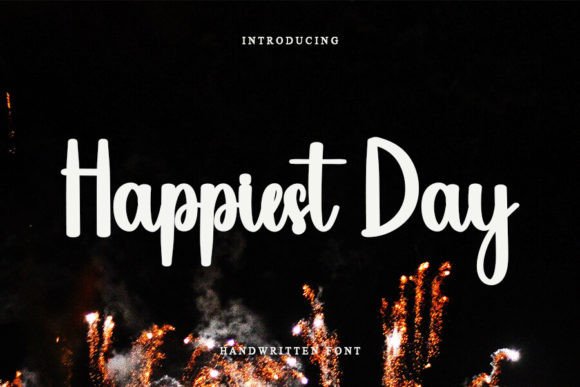 Happiest Day: A Festive Script Font for Editorial Joy
