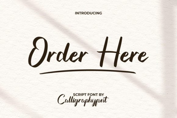 Order Here: A Fresh Handwritten Font for Real Small Businesses