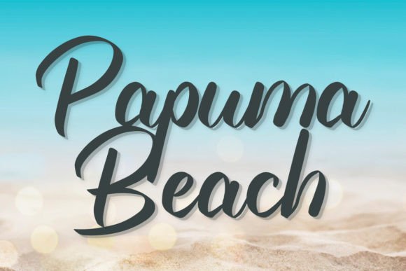 Papuma Beach: A Modern Handwritten Font for Coastal Branding