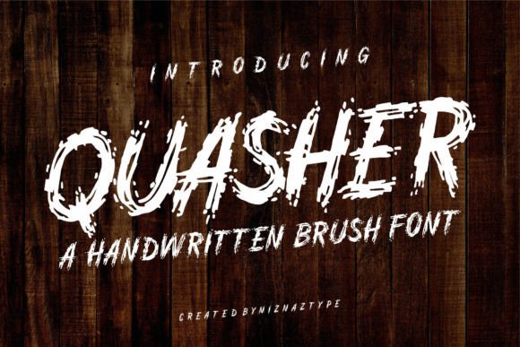 Quasher: A Rough, Natural Brush Handwritten Font That Feels Human