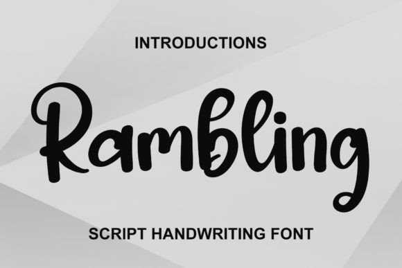 Rambling: A Handwritten Font That Feels Like a Quiet Conversation