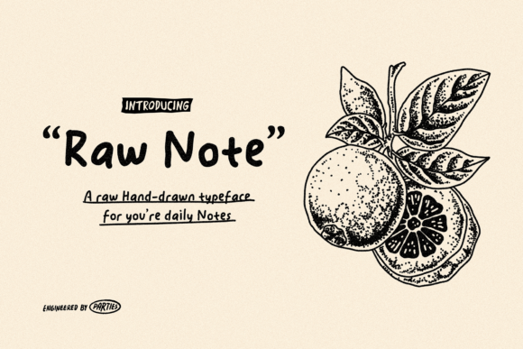 Raw Note: A Hand-Drawn Typeface That Feels Like a Thoughtful Pause